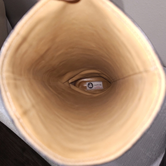 LANVIN Hidden Wedge Black Leather Boots EU 35.5 - Picture 9 of 15